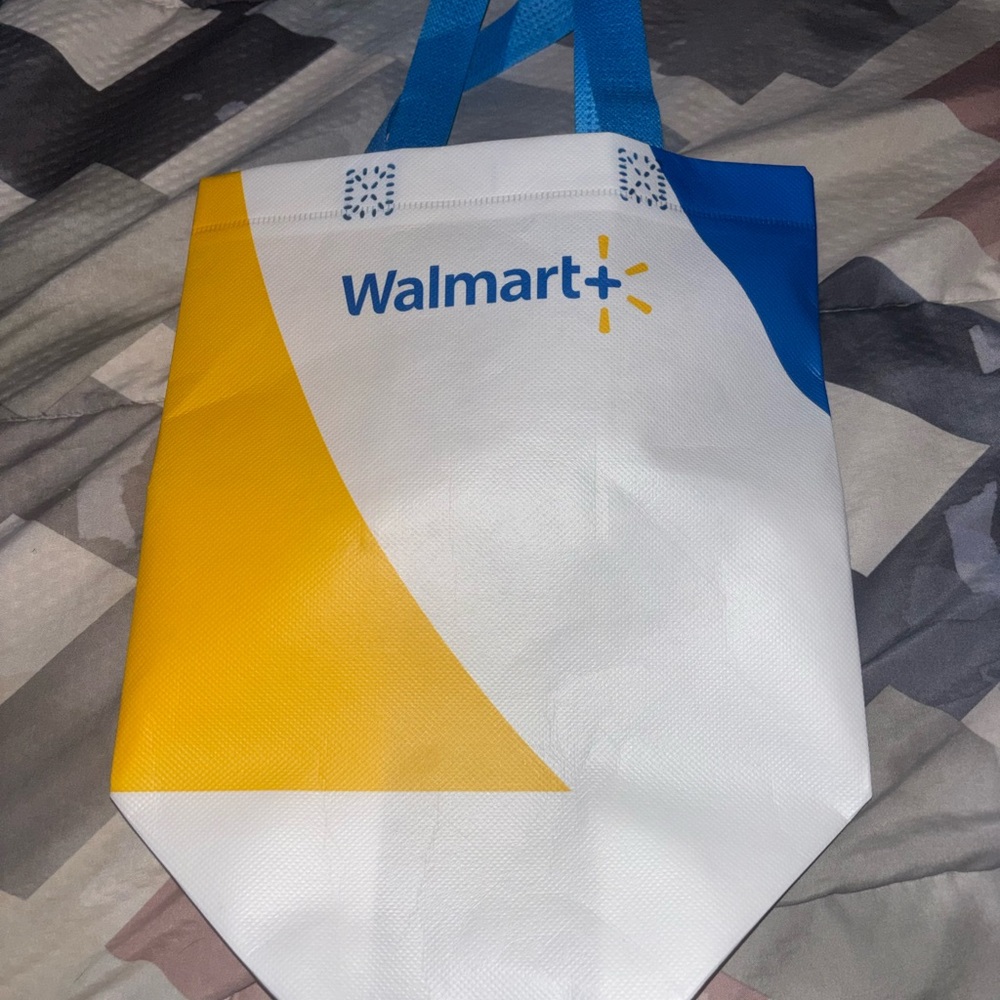 Walmart+ White and Yellow Mini Bag